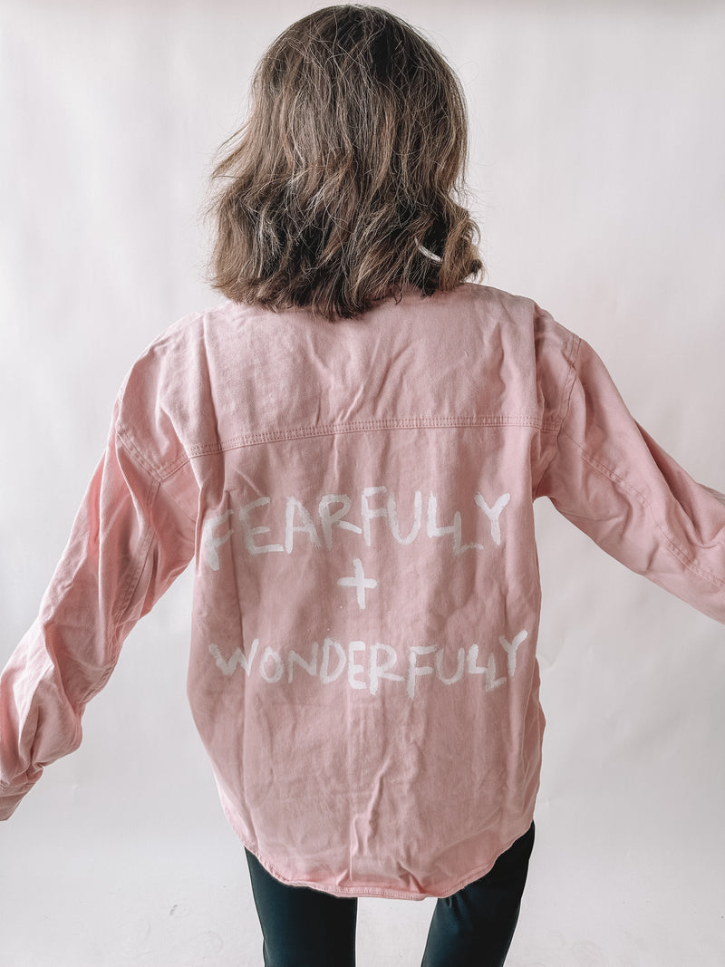 FEARFULLY AND WONDERFULLY Pink Denim Jacket