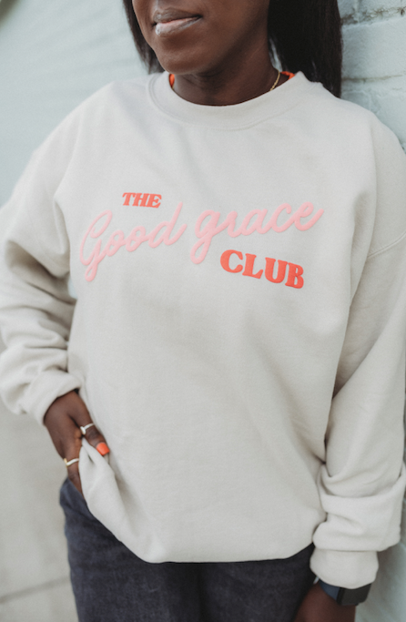 GOOD GRACE CLUB Tan Logo Crew